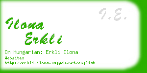 ilona erkli business card